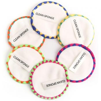 6Pcs Bamboo Fiber Makeup Remover Pads