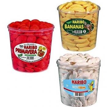 Haribo Bananas Schaumzucker Premium Set – 3 Dosen – 1050 g