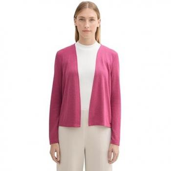 TOM TAILOR Langarm Cardigan, Basic, rosa