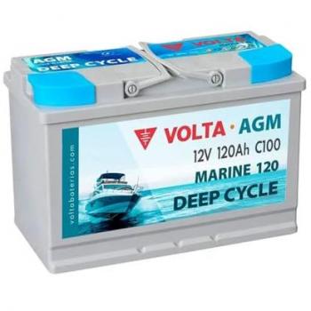 Batería AGM para Barco Volta Marine 120, 12V 120Ah