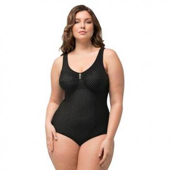 Ulla Popken Body Shaping ohne BH Nadelstreifen