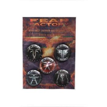 Ensemble d'insignes Fear Factory 2010-2021 (5 badges) Noir/Rouge