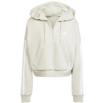 Felpa Adidas Essentials 3 Stripes con Cappuccio Wonder Alumina / White XS