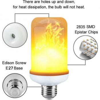 Ampoule LED Effet Feu Multimodes