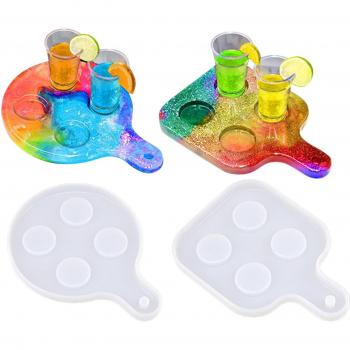 Soporte de Vidrio 4‑Agujero “Resin Tray”
