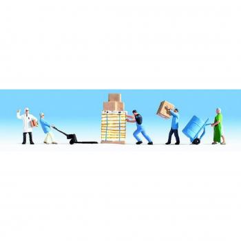 NOCH H0 1:87 Scale Painted Warehouse Worker Figurine