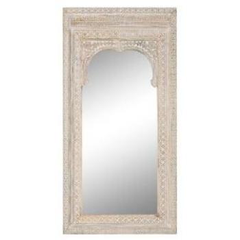 Verre miroir mural – Design naturel en bois de manguier 90x35x180 cm