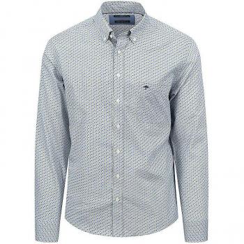 Fynch Hatton Blue Seasonal Print Shirt