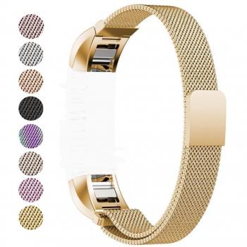 BeneStellar Milanese Stainless Steel Adjustable Replacement Strap for Fitbit Alta HR