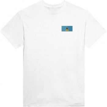 100% Cotton Saint Lucia Flag Top – Pixelforma