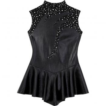Womens Metallic Figure Skating Competition Dress