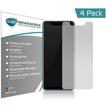 Slabo Premium Displayfolie, Matte, 4‑Pack für ZTE Axon 9 Pro – Anti‑Glanz