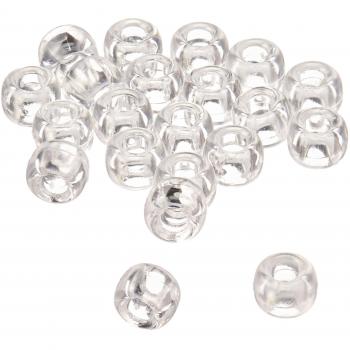 Transparent Pony Beads 6x9mm
