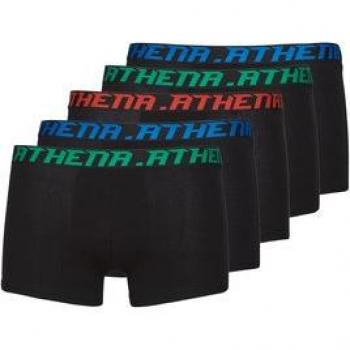 Athena Basic Cotton X5 Black Men's Boxer Briefs