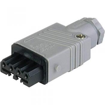 Hirschmann 4-Pin + PE Mains Connector STAK Socket 10A Grey