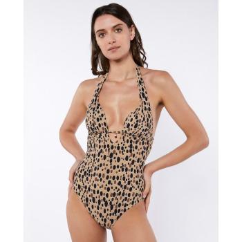 Onades Bañador con Escote Triangular y Estampado Animal