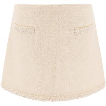 Beige White Stylish Skirt for Women – Self-Portrait Line – Size M