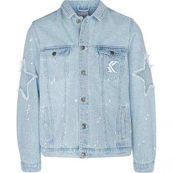 Karl Kani Jeansjacke Hellblau für Herren Größe XS