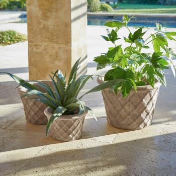 Set de 3 cache-pots Provenchères en terre cuite