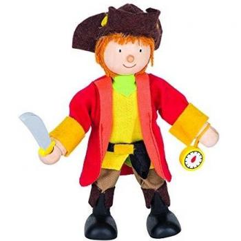 Piratenkapitän Goki 51620 – Holz-Biegepuppen-Set