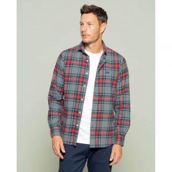 Camisa de cuadros gris para hombre Scotta 1985
