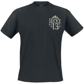 Lucky 13 Black Dead Skull Rockabilly Shirt for Men