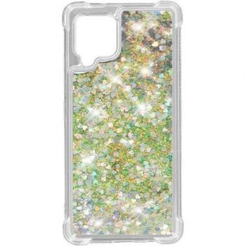 Copripenna Flexibile Samsung A42 5G con Design Glitter Argento