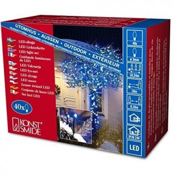 Konstsmide 3610-400 LED Lichterkette, 40 Dioden, 24V Außentrafo