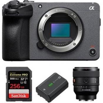 Caméra Sony FX30 avec Objectif 50 mm f1.4 GM et Batterie Rechargeable
