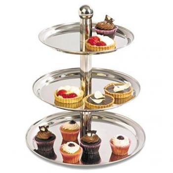 Zodiac Stainless Steel 3‑Tier Cake Stand (CKST3) – 40 × 35 × 30 cm
