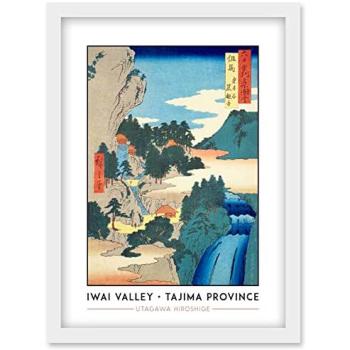 Classic Collection: Iwai Valley, Kannon Cave – Hiroshige Woodblock Print, A4 Frame