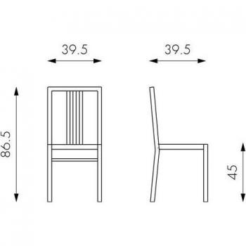Legno Bianco Duo Sedia 86,5 cm Alta – Mina