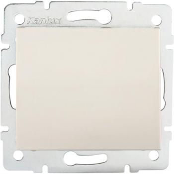 Interrupteur encastré 1 levier crème 71x71mm 10AX Kanlux
