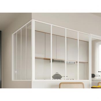 Aluminio Bayview: Cristalera de Esquina Negra 210×60×130