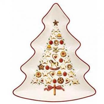 Villeroy & Boch Christmas Tree Bowl, Porcelain, Multi-Colour, 26.5 x 0.1 x 0.1 cm