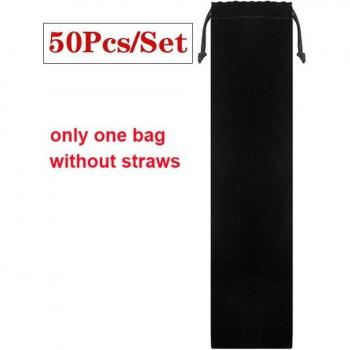 Natural Organic Bamboo Straws 50-Pack 20cm Reusable