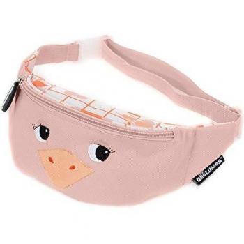 Sac banane Autruche LES DEGLINGOS Rose