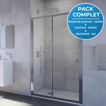 Conjunto Ducha Hüppe 120x80 Blanco
