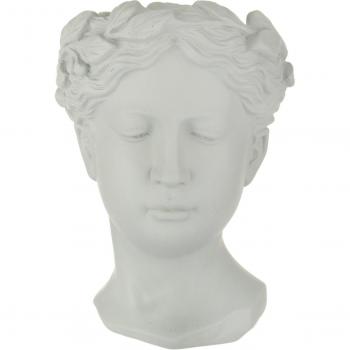 Vaso Testa Donna EDG 22x16 cm Grigio