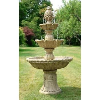 Regal 3‑Tier Garden Water Feature Fountain (Cast Stone) – 150 cm
