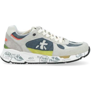 Sneaker Premiata Mase 6623 camoscio e denim grigio-blu 40