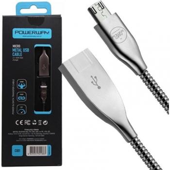 POWERWAY CX-01 Samsung Metal Micro USB Cable