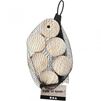 Boucle d'oreille en bois, diamètre : 10 mm, taille du trou : 4 mm