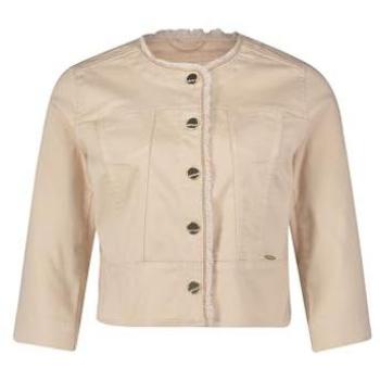 Jackenblazer BETTY & CO Betty & Co Jeansjacke mit Taschen Gr. 46, beige