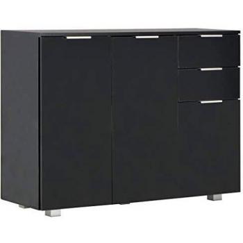 Qualité Buffet Noir brillant 107 x 35 x 76 cm