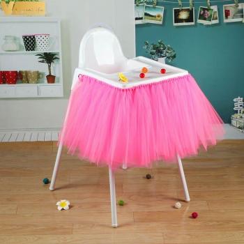 Falda de tul para silla de primer cumpleaños
