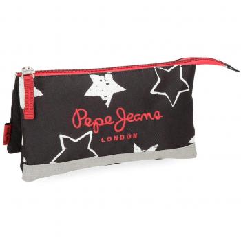 Pepe Jeans Jessa Maleta de Viaje, 22 cm, 1.32 litros, Negro