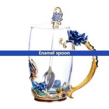 OUSSIRRO L2226 Enamel Color Glass Cup