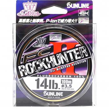 Rock Hunter II Leader Sunline Fluorocarbone 100 m 14 lb 0,31 mm (9109) Pure