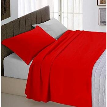 Piazza e Mezza Letto Completo Natural Color Rosso